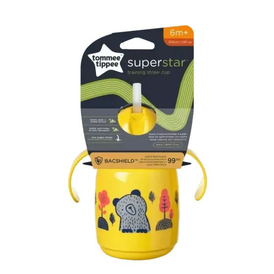 Tommee Tippee šalica sa silikonskom slamkom na izvlačenje, 300 ml, 6mj+