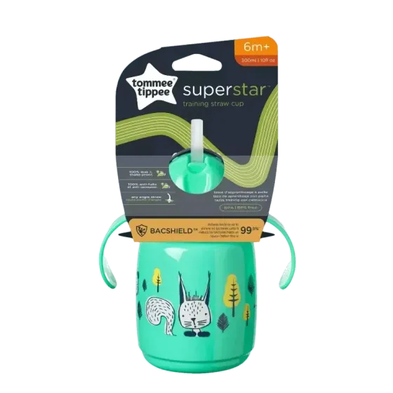 Tommee Tippee šalica sa silikonskom slamkom na izvlačenje, 300 ml, 6mj+