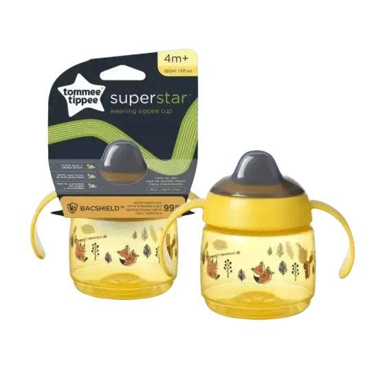 Tommee Tippee šalica s usnikom i poklopcem, 190 ml, 4mj+