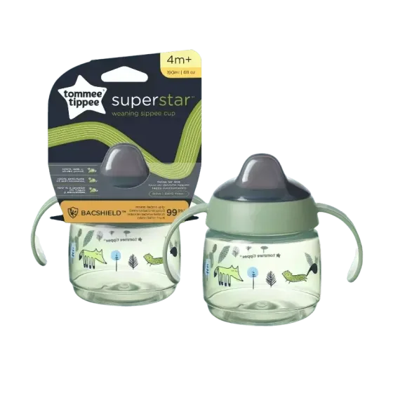 Tommee Tippee šalica s usnikom i poklopcem, 190 ml, 4mj+