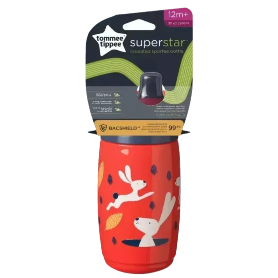 Tommee Tippee termo čaša sa sportskim usnikom i poklopcem, 266 ml, 12mj+