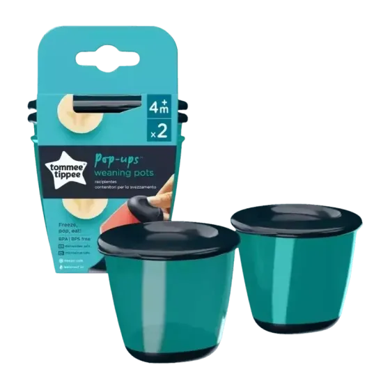 Tommee Tippee Posudice  za prve kašice, 2 posudice od 60 ml s poklopcima