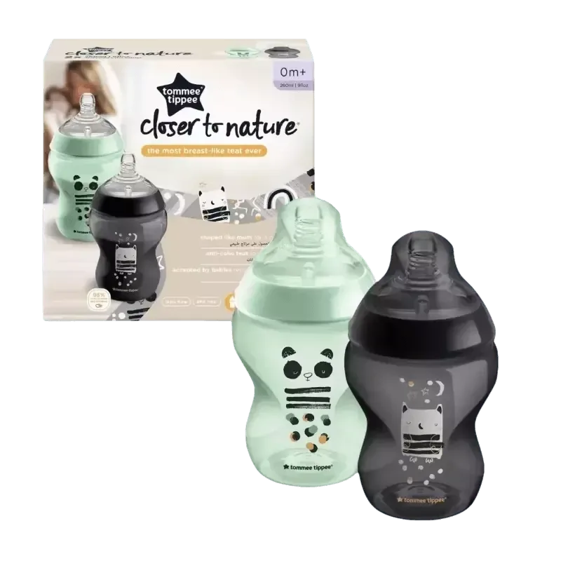Tommee Tippee closer to nature bočice, 260 ml, 2 komada, "patkica i žabica"