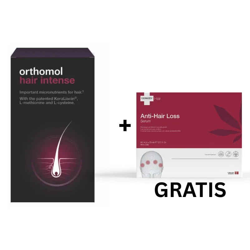 Orthomol Hair Intense 90 dnevnih doza+CANNASEN Anti Hair-Loss serum 4 x 20ml GRATIS