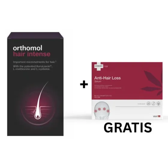 Orthomol Hair Intense 90 dnevnih doza+CANNASEN Anti Hair-Loss serum 4 x 20ml GRATIS