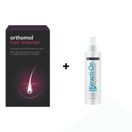 Orthomol Hair Intense 90 dnevnih doza+K-WHOLE Keratin Spray - 200 ml