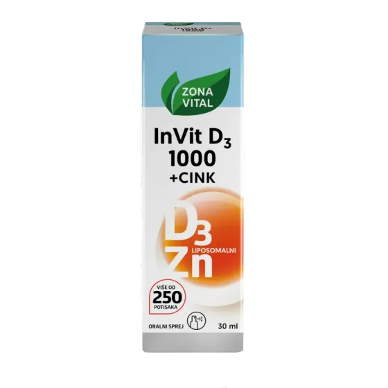 ZONA VITAL InVit D3 1000+cink, 30 ml